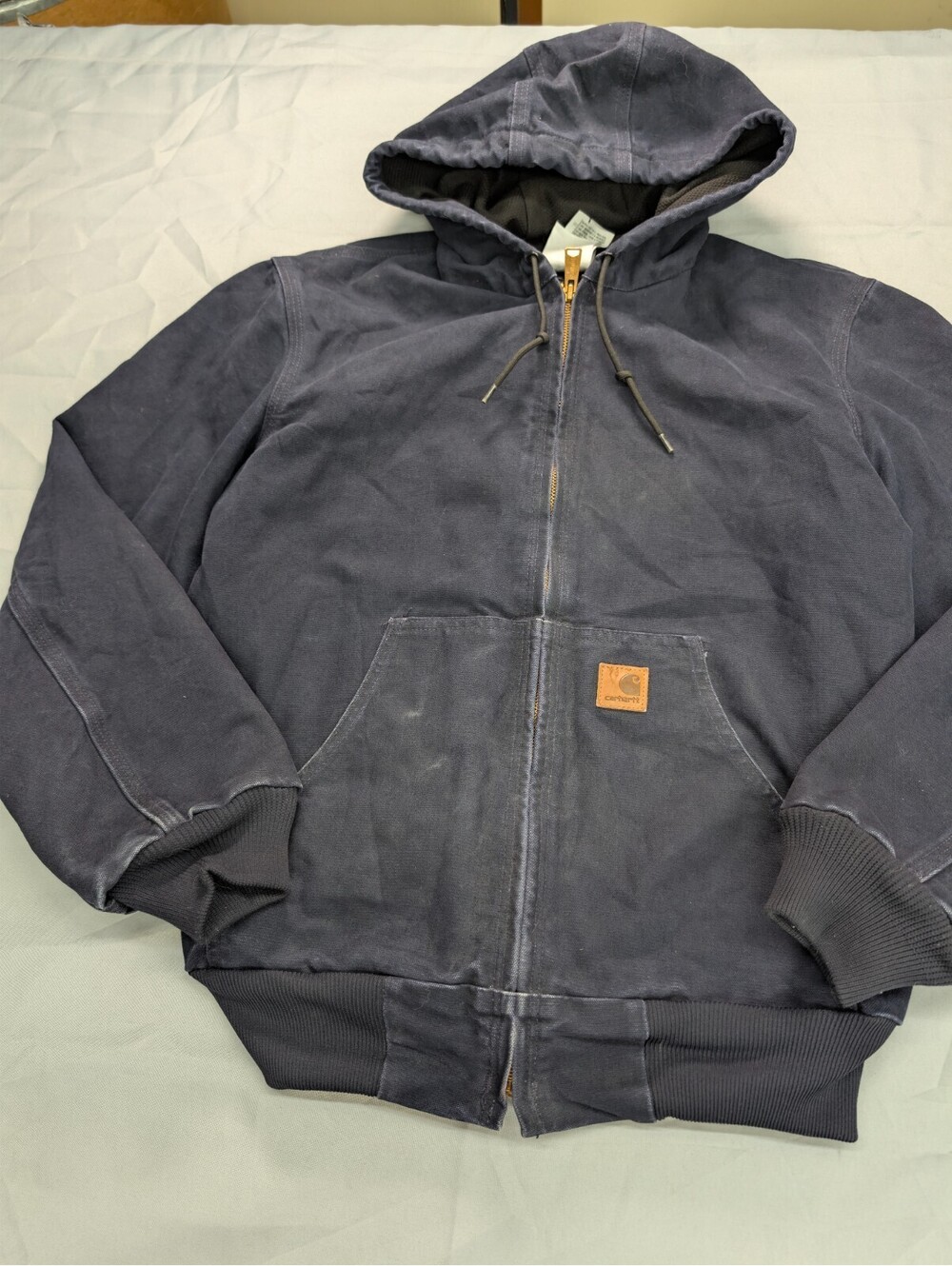 Carhartt J25 MDT Canvas Duck Jacket Hooded Workwear Small